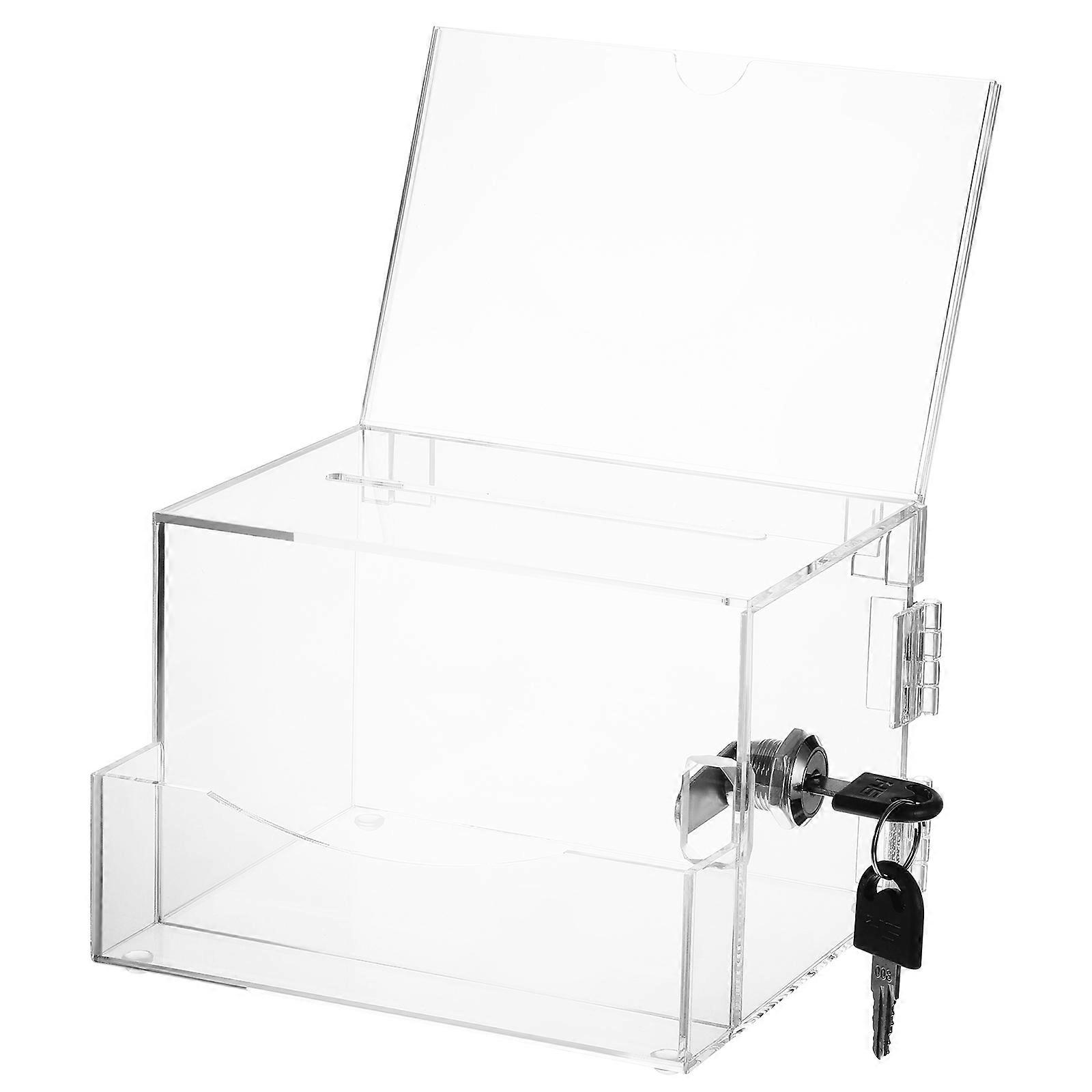 Feedback Box Suggestion Box For Events Clear Acrylic Lockable Voting 1Set