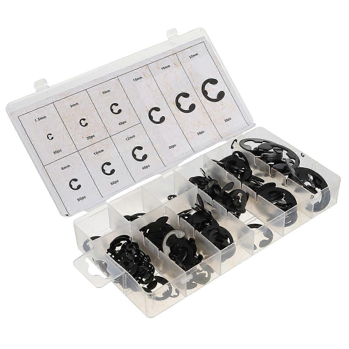 E Circlip External Retaining Ring Securing Tasks Industrial Equipment Rust and Corrosion Resistant 300Pcs