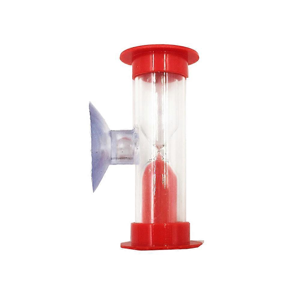 Single Precision Timer Plastic Hourglass for Kids Games Red Suction Cup Sandglass 1Pack