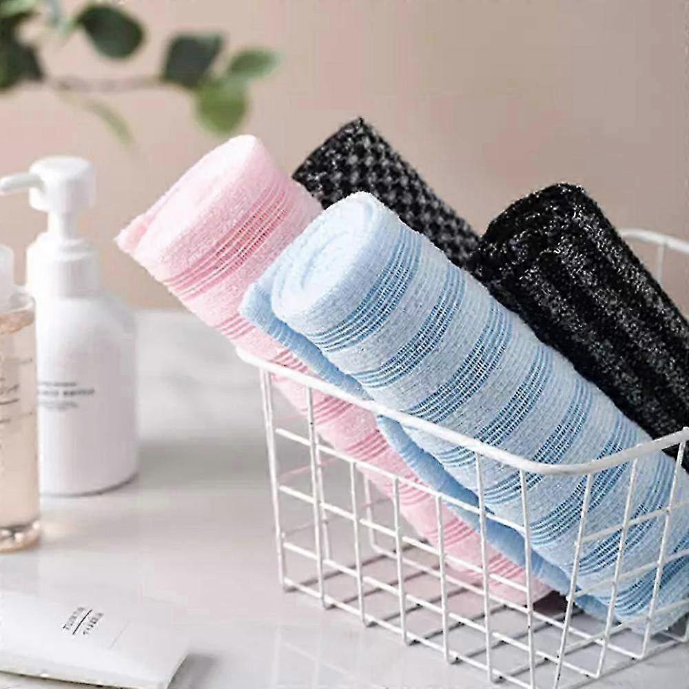 Conjunto de 3 Toalhas de Banho Esfoliantes Blissal, Pano de Esfregar Macio para Lavagem do Corpo e Cuidados com a Pele, Adequado para Mulheres e Homens