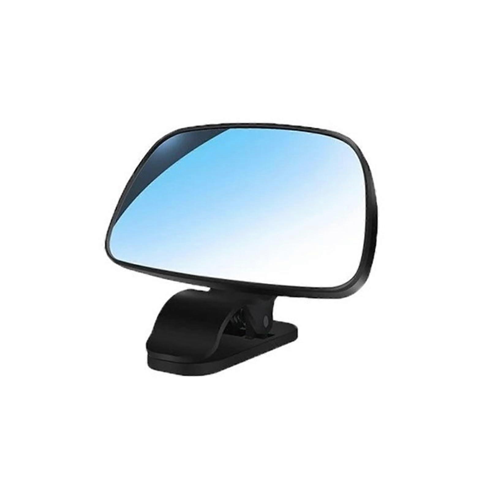 Car Rearview Mirror 110*75mm Adjustable Auxiliary Windshield Mount with Clips