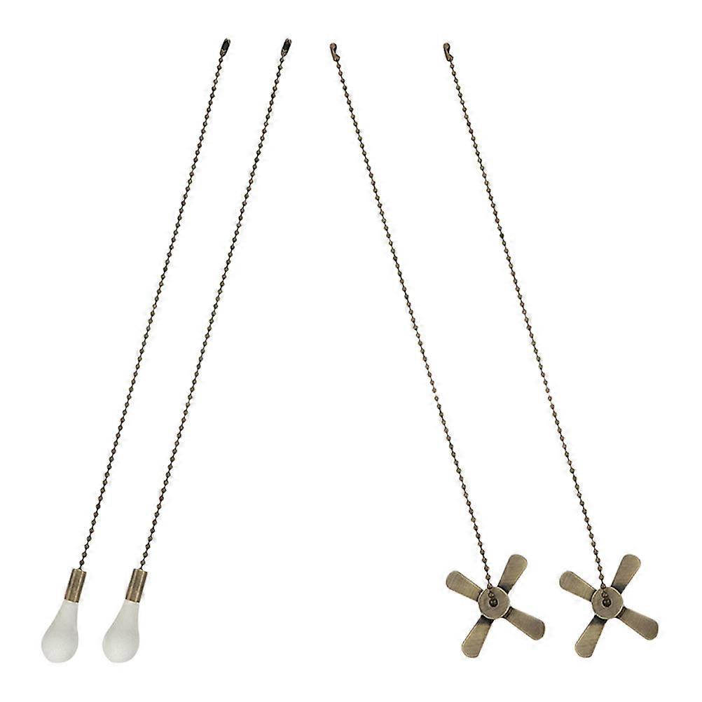 Metal Ceiling Fan Pull Chains Home Decoration Ceiling Fan Cord Extension Puller For Diy Enthusiasts 12.6×2.2×2.2in 2 Sets