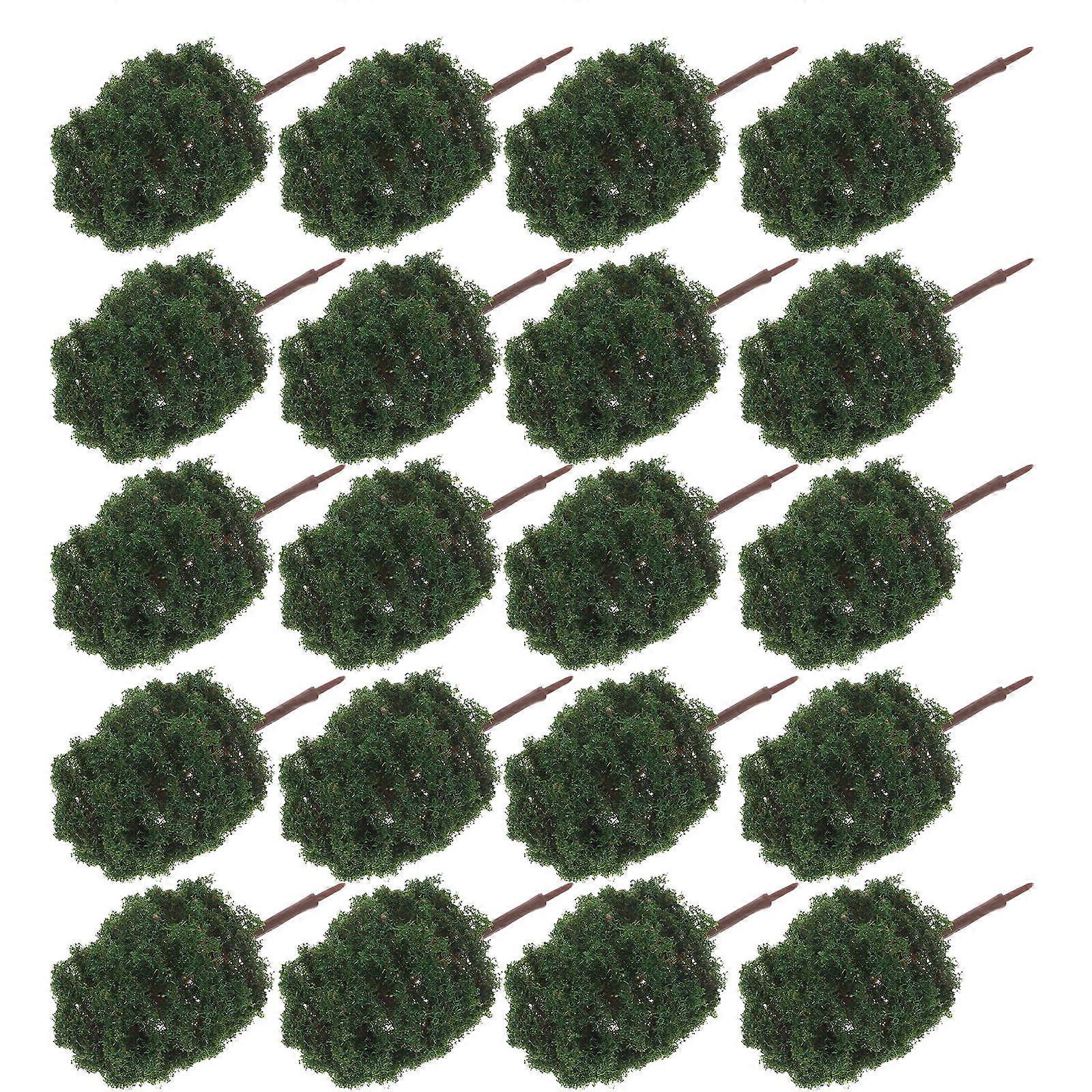 Miniature Model Trees Green Plastic for Architectural Models and Railway Models Realistic Landscape Enhance Train Layouts 20Set