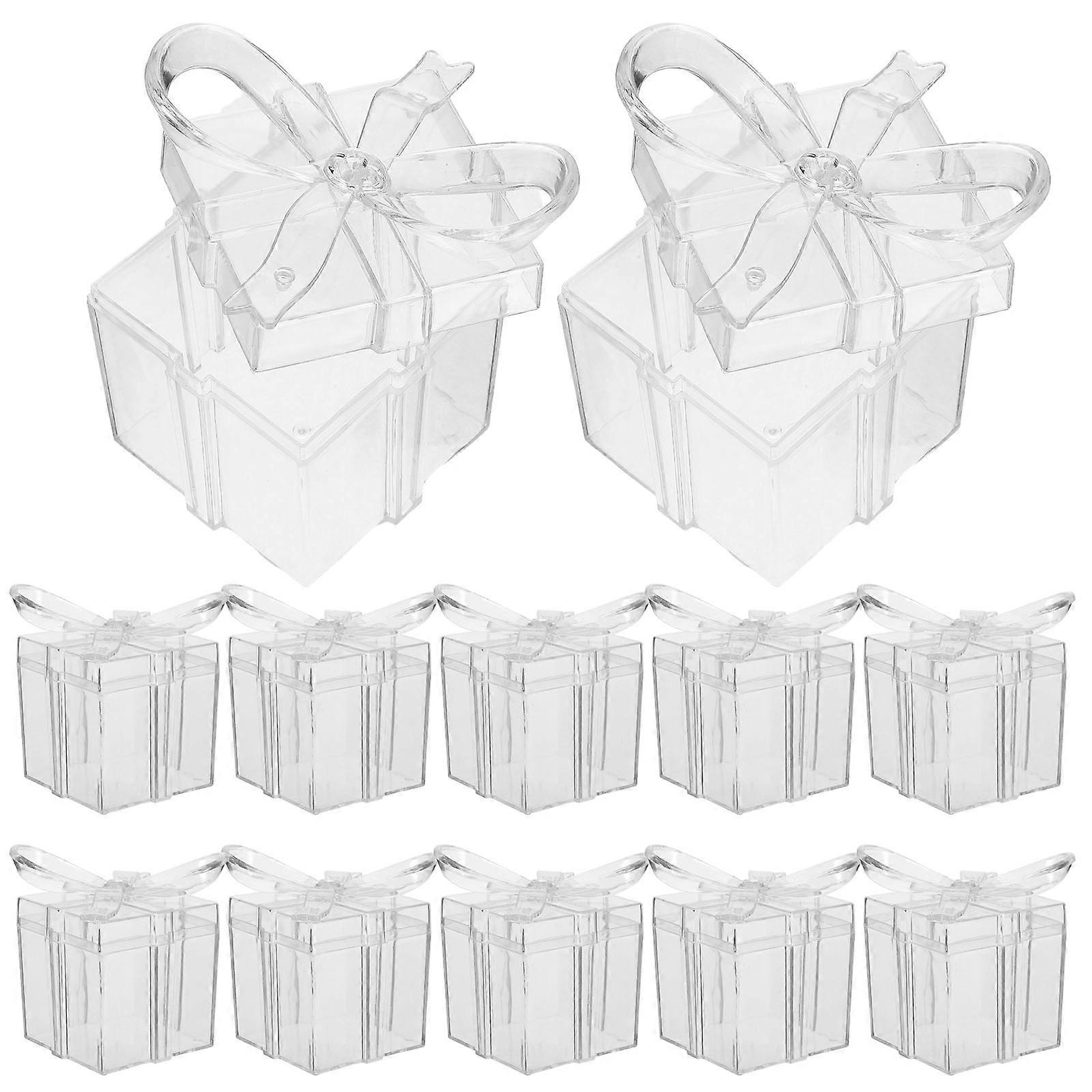 a polished and professional product description based on your input:

 

**12pcs Clear Candy Boxes – Durable Transparent Packaging for Wedding