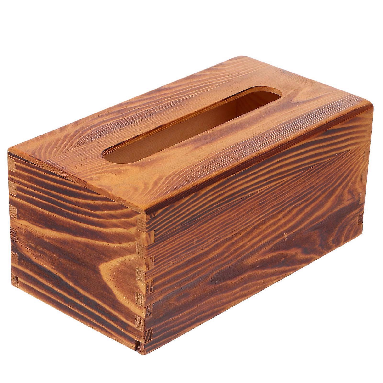 1pc Retro Tissue Box Elegant Napkin Holder For Living Stylish Tissue Storage Container Smooth Finish Design