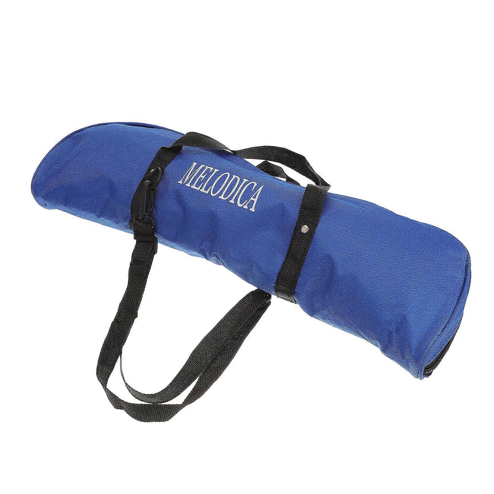 Accordion Shape Harmonica Bag Storage Case For Office Work 44 * 14 * 6cm Blue Document Protection 1Pack