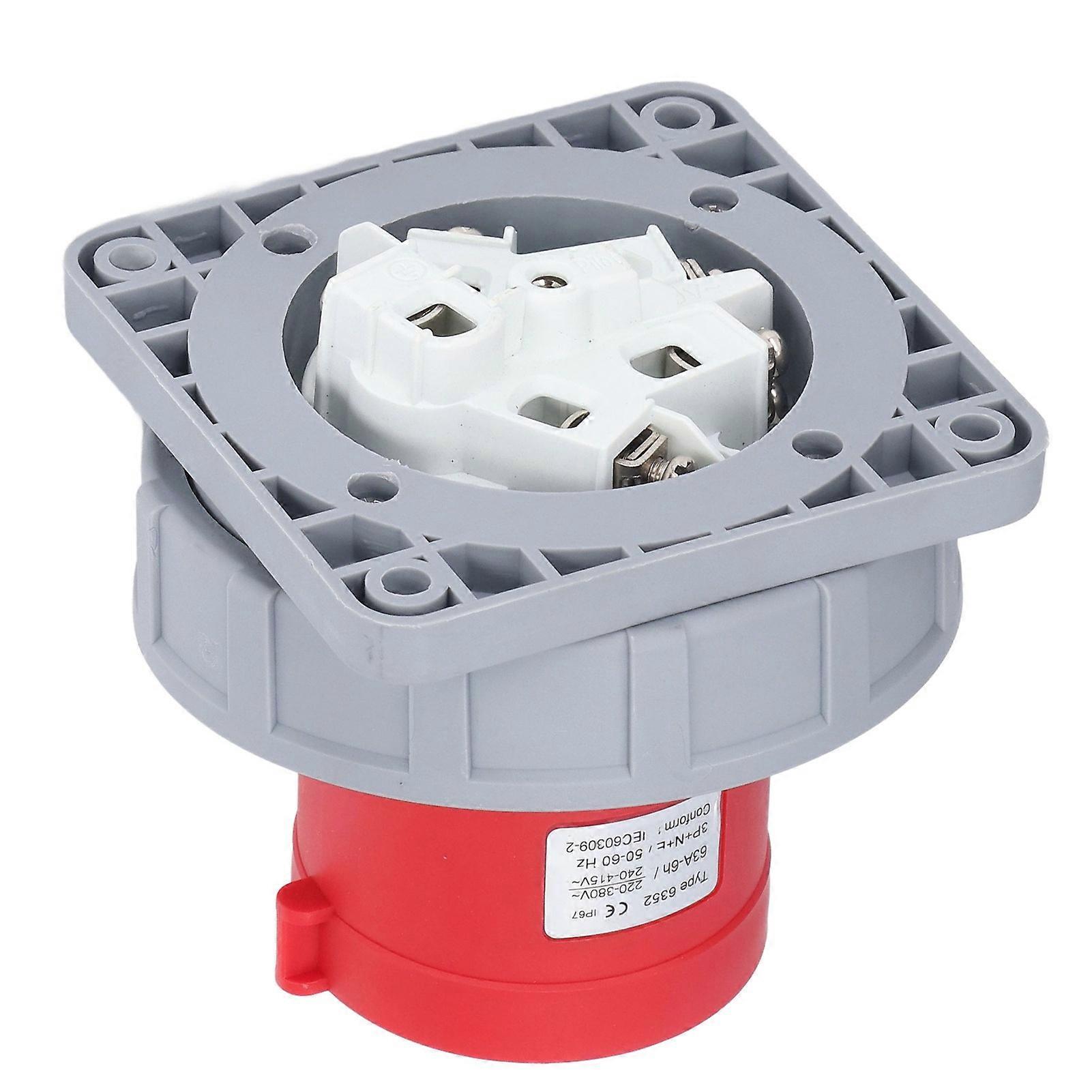 CYNCS Connecteur d’aviation étanche Sortie Nylon Laiton 5 Broches Prise Industrielle 3P + N + E AC 220380V 240415V 63A