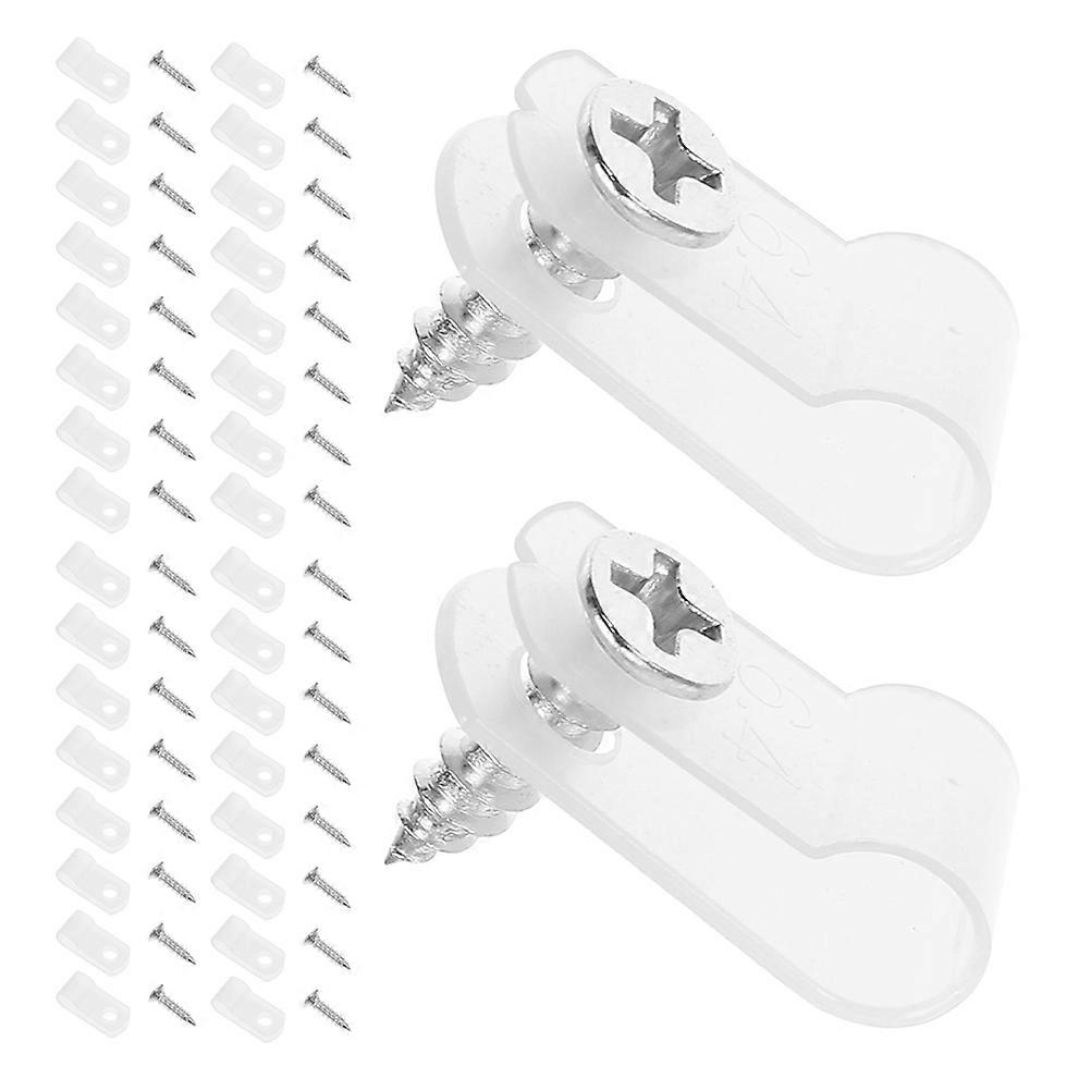 100 Sets Nylon Wire Fastener Clips Designed For Home Use R-Shaped Cable Organizer With Screws For Safe Cable Organization