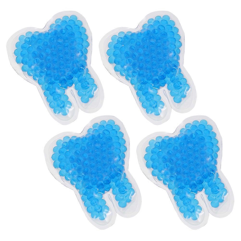 Cold Hot Ice Packs Tooth Shaped for Injuries 4Pcs Reusable