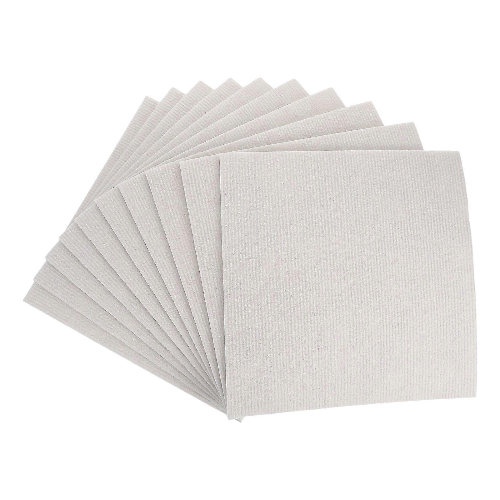 Beige Self Adhesive Carpet Rug for Bathroom Waterproof Antislip Polyester Easy Installation 10pcs