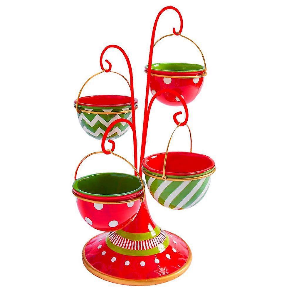 Christmas Snack Stand Decoration Snack Bowl Christmas Tree Shaped Stand Food Candy Cake Desserts Bowl Holder Shelves Table Decors