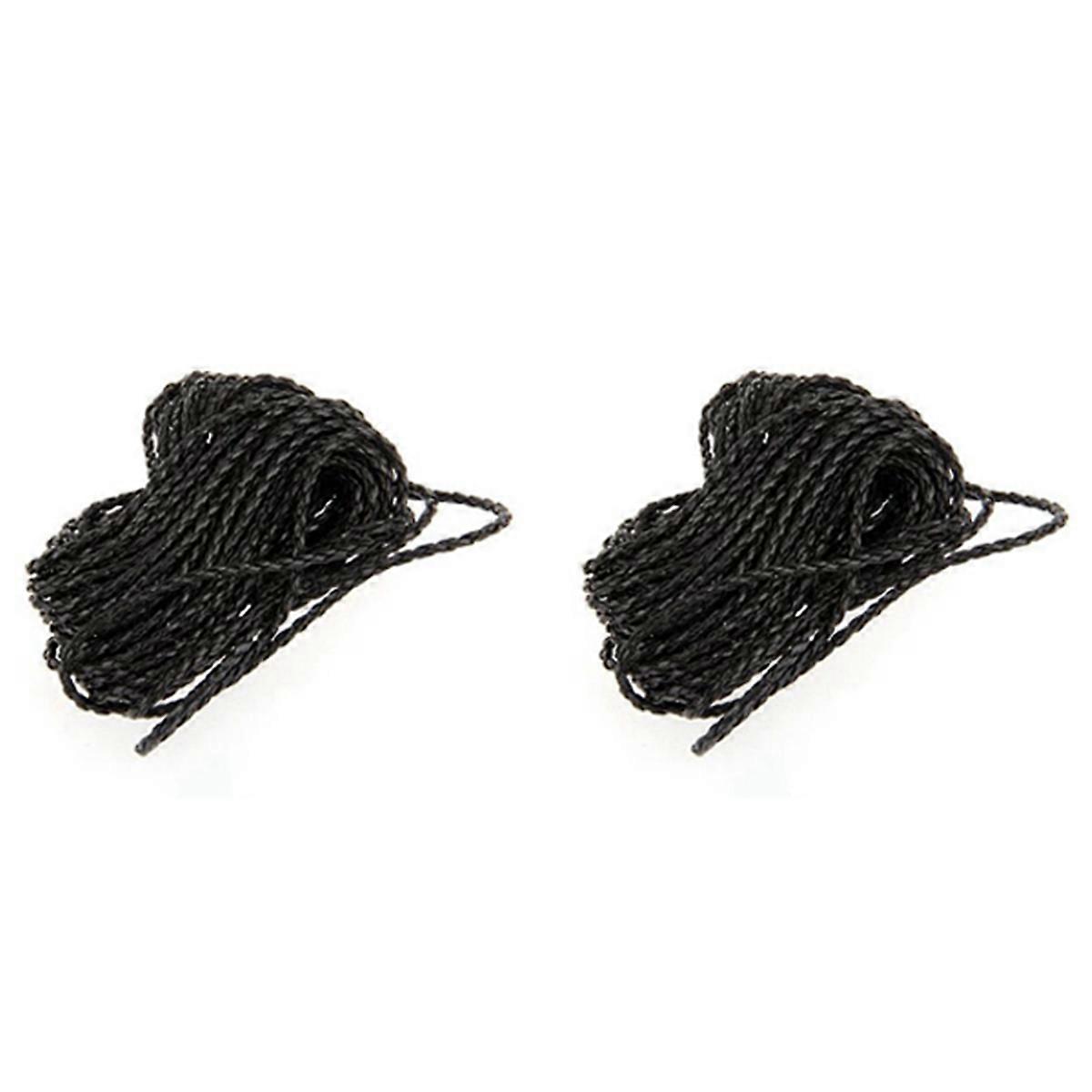2 Pcs 9M Black Braided Leather Necklace Cord String Diy 3Mm Hot