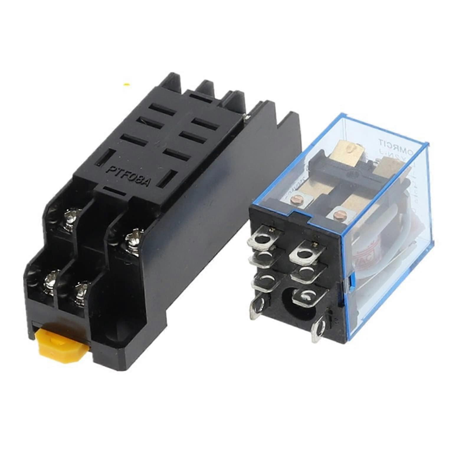 220/240V AC 10A 8pin coil power relay DPDT LY2NJ HH62P HHC68A2Z with socket JIZTGEDM (Size: AC 380V)
