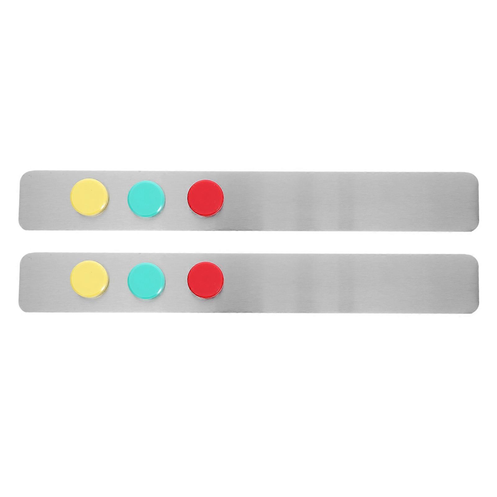 Adhesive Magnetic Strips Iron Material Rectangular Shape Minimalist Design For Bulletin Board Use 2Pcs