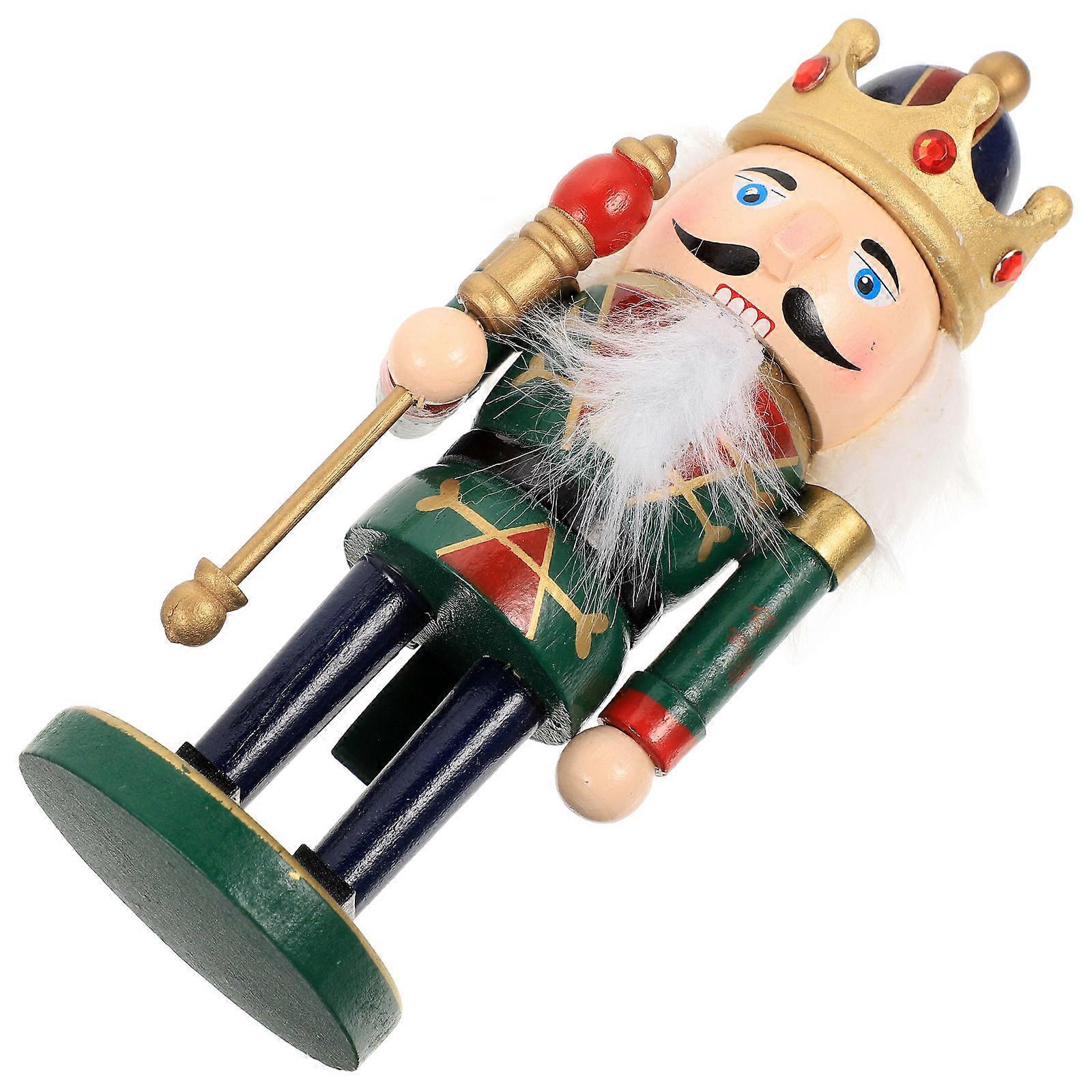 Christmas Nutcracker Statue Tabletop Wooden Ornament Craft