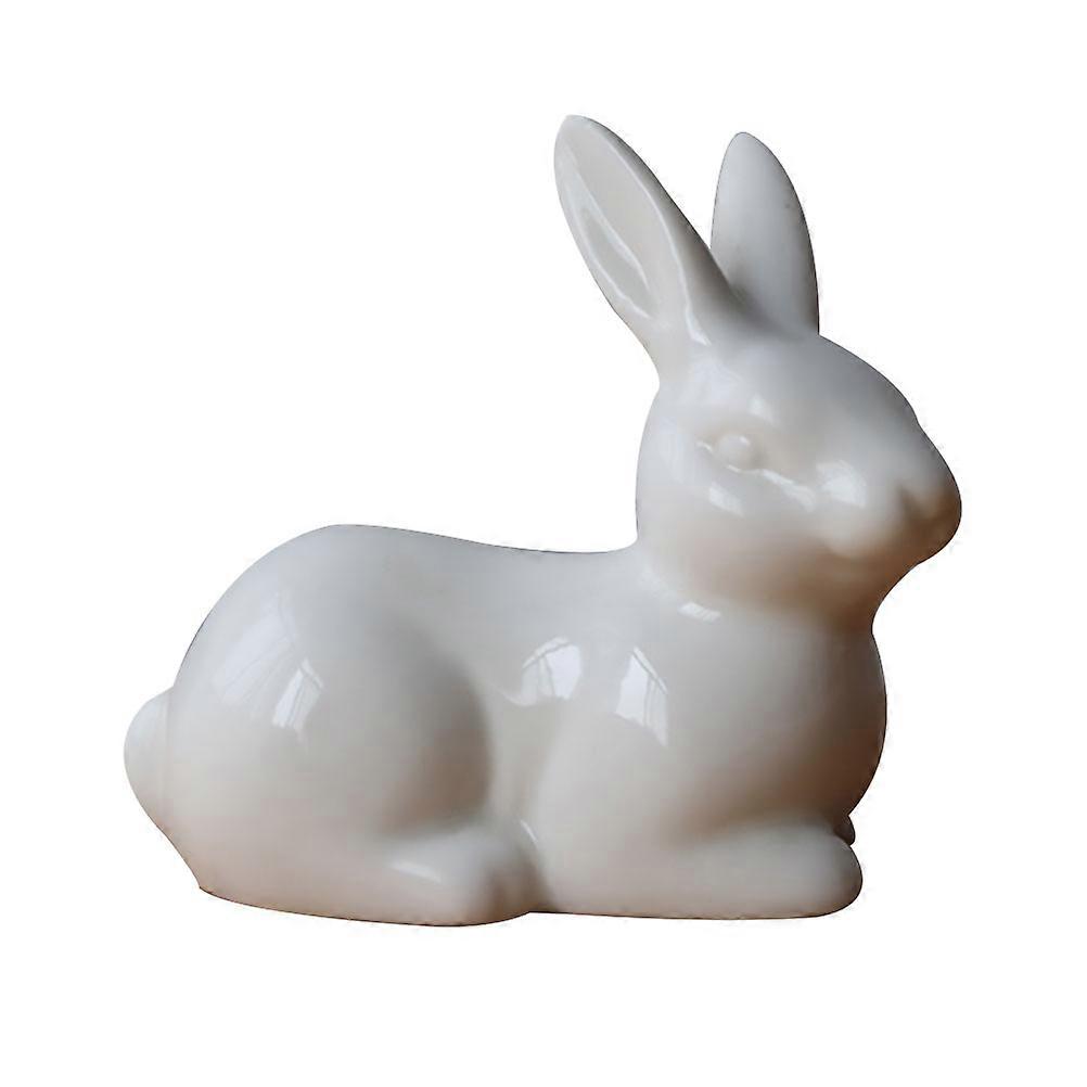 Ceramic Rabbit Decor, Fashionable Accent for Indoor Spaces and Work Areas
