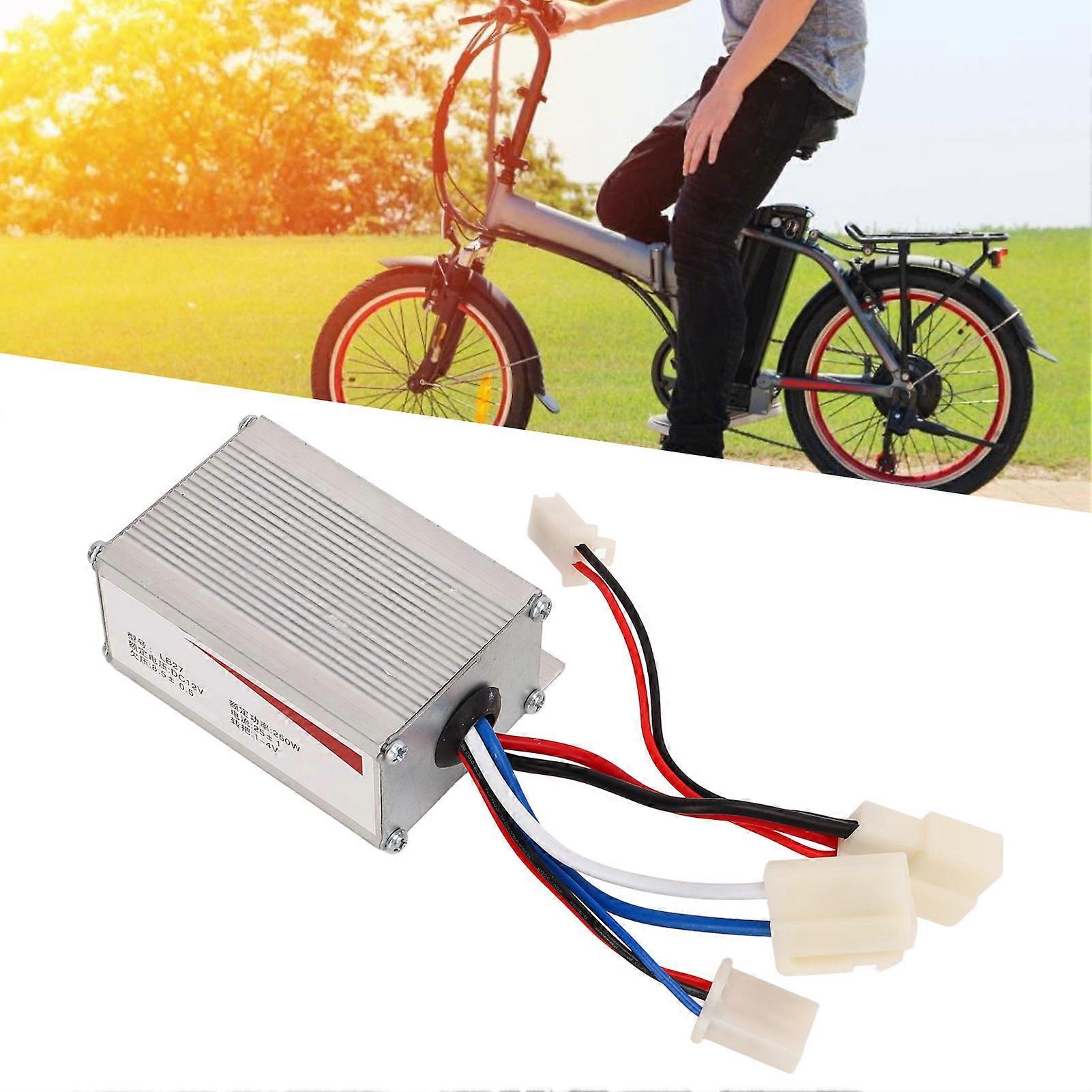 12V 250W Motor Speed Controller Brushed with 3 Wires Aluminium Shell Motor Speed Controller Box for Electric Bikes 