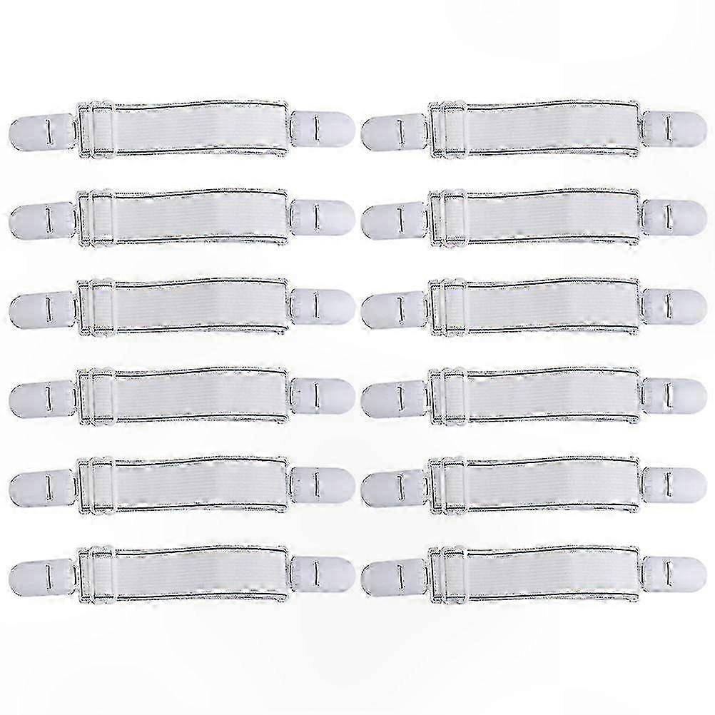 12 Pack Sheet Holders with Clips for Secure Fitted Bedding