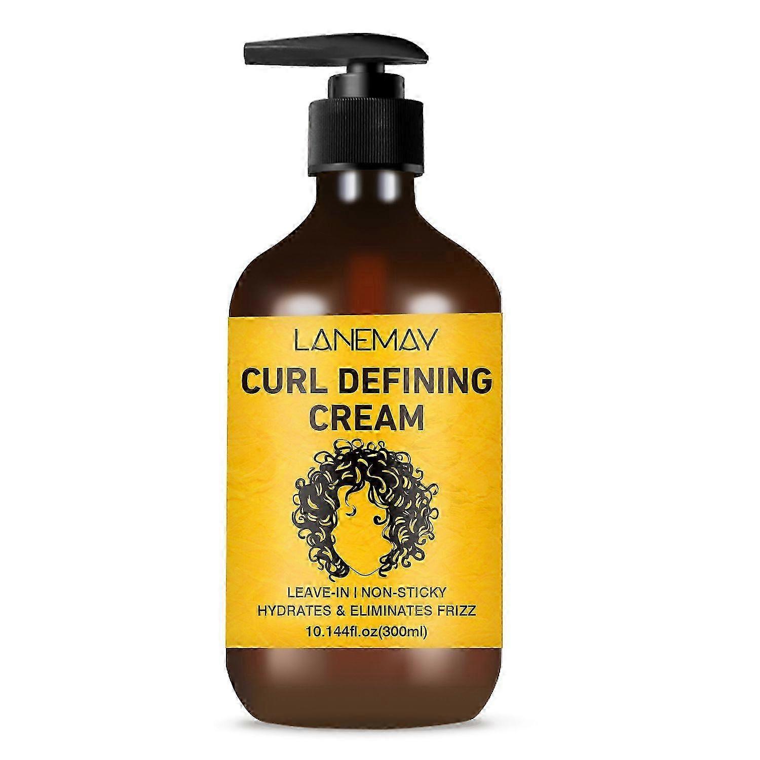 Hair Curl Cream, Leave-In Conditioning Long-Lasting Hair Styling Cream for Curly Hair, Hydrating Moi