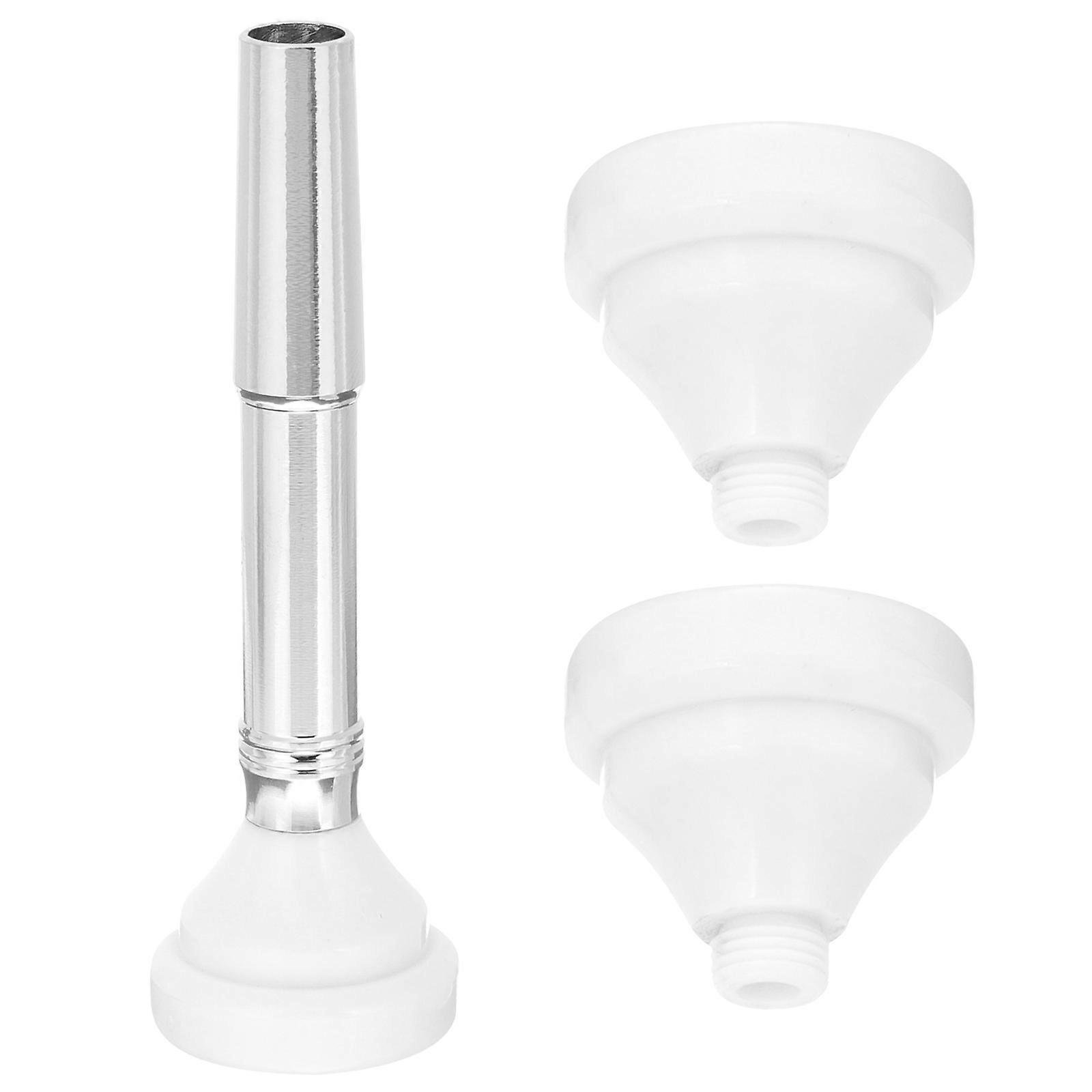 White Trumpet Mouthpiece for Instrument Use Made of PVC and Copper Pipe Friendly Safe and Durable 1 Set