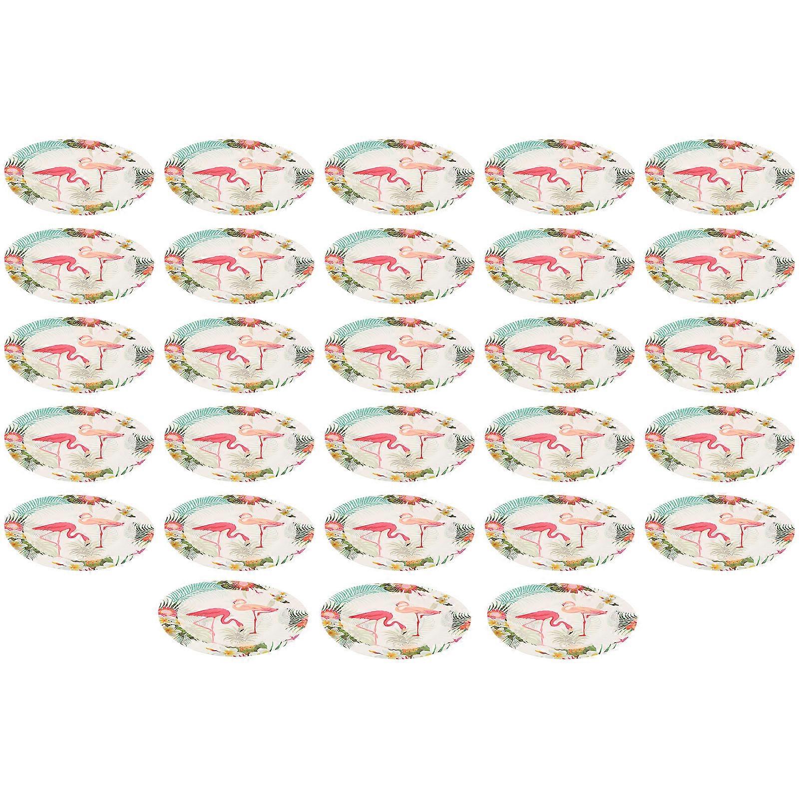 Flamingo Printing Paper Plates 18Pcs Decorative Plates Great For Birthday Parties And Family Gatherings Featuring Hawaiian Style