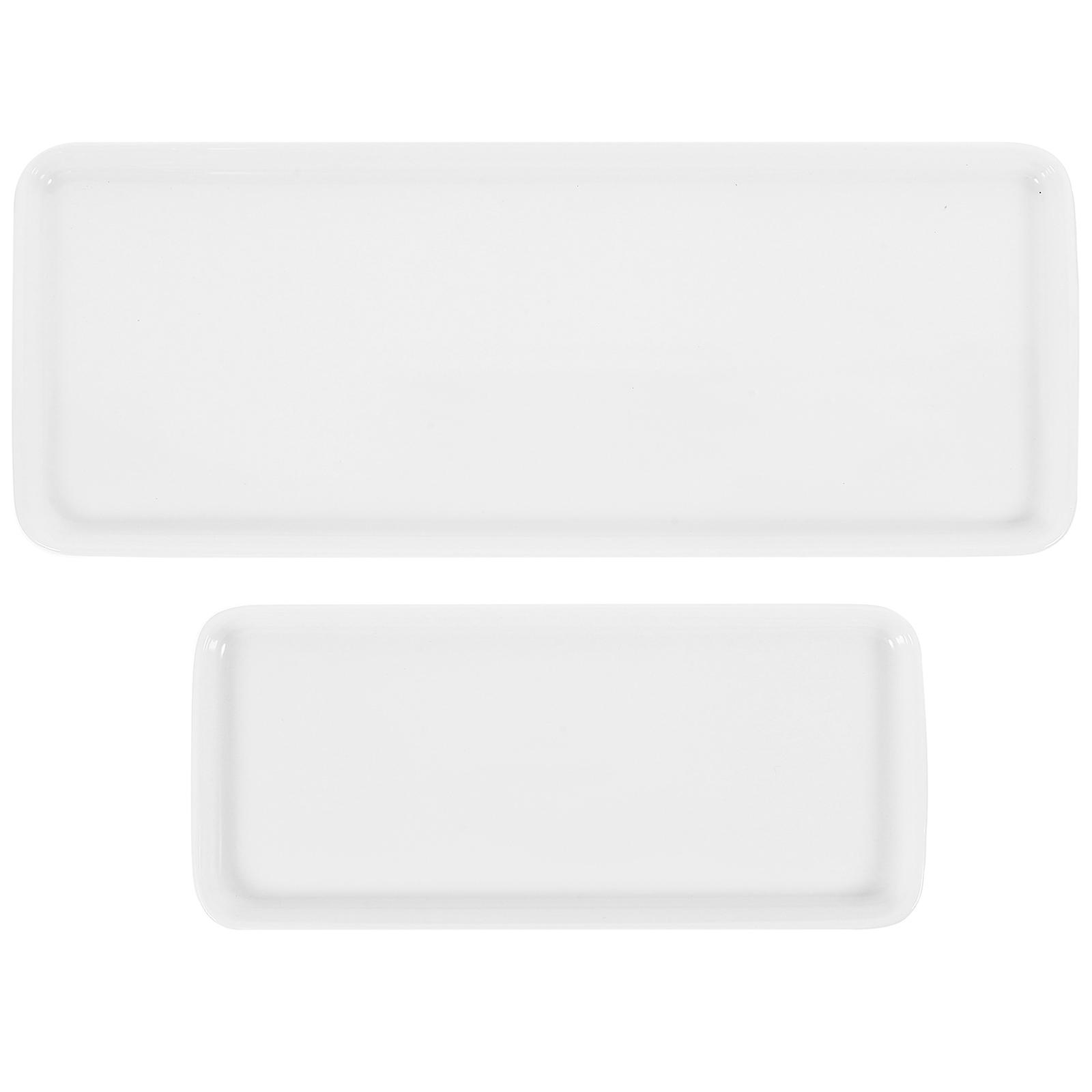 Keramisk Brett For Kommode Topper 2 Stk Minimalistisk Sminkebrett Baderomsbruk Firkantet 24,20X9,70X1,50Cm