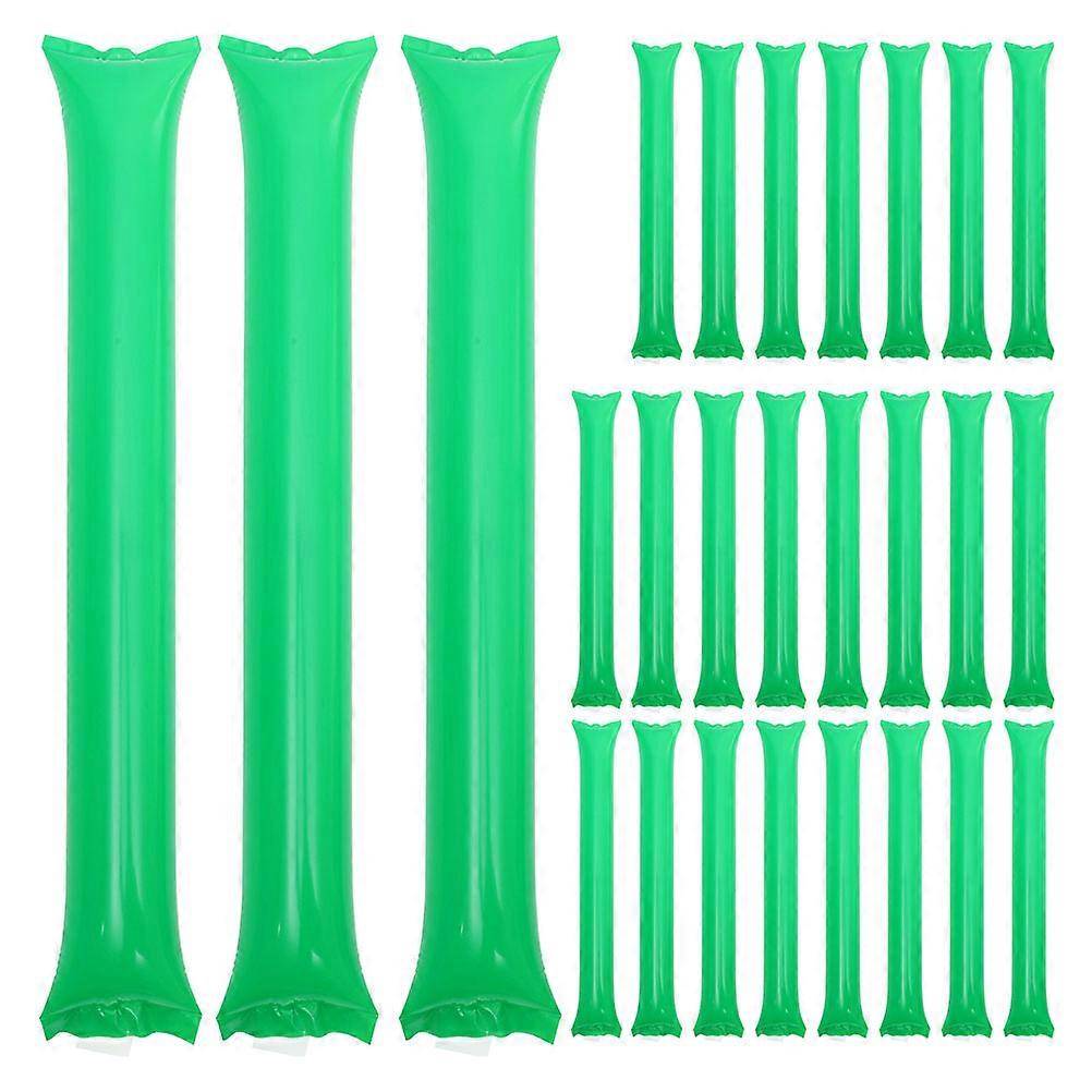 50Pcs Inflatable PE Cheer Sticks for Party Use Green Color Great for Sports Events and Outdoor