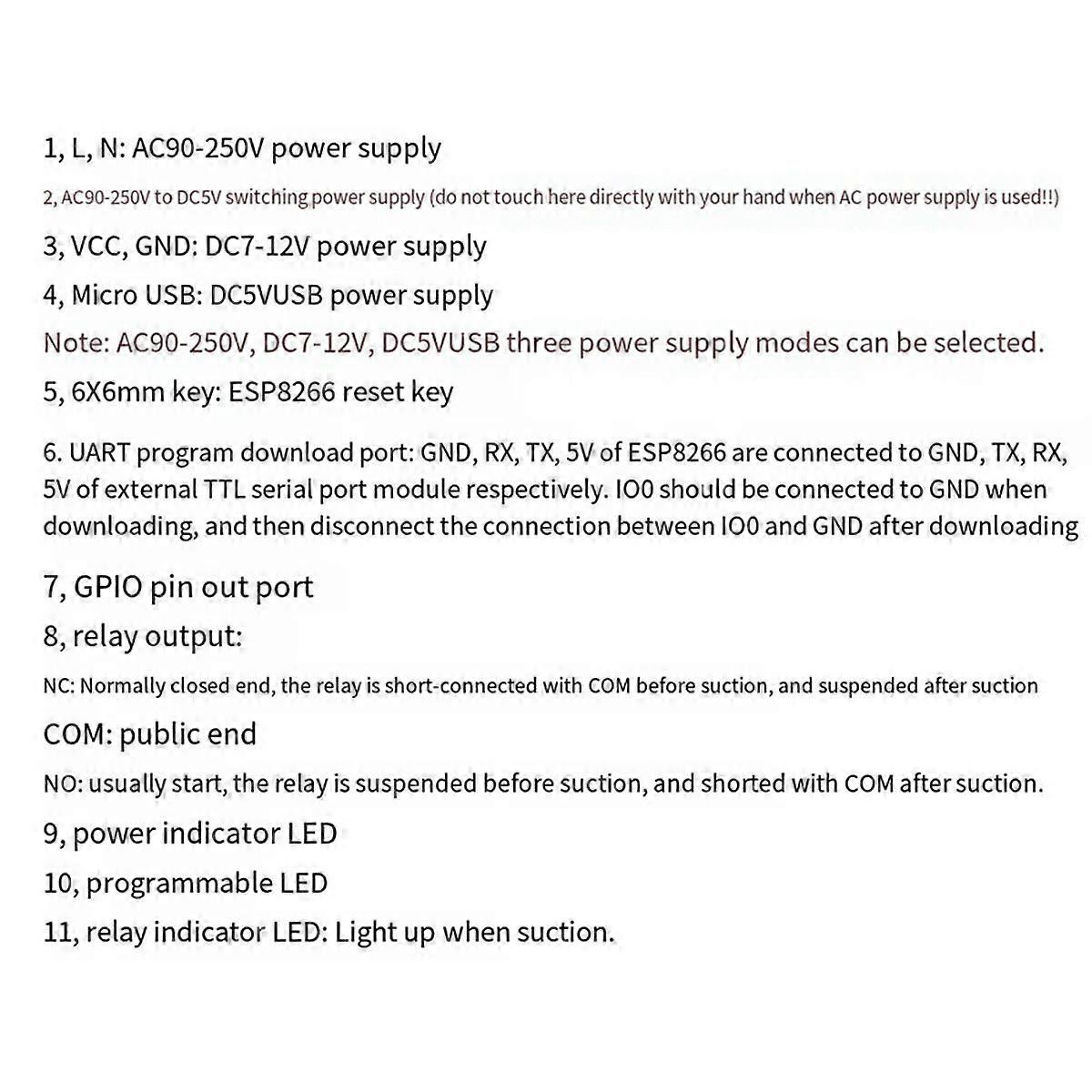 Relay Module ESP-07 Single WIFI Module AC/DC Power Supply ESP8266 Development Board Secondary Development Module