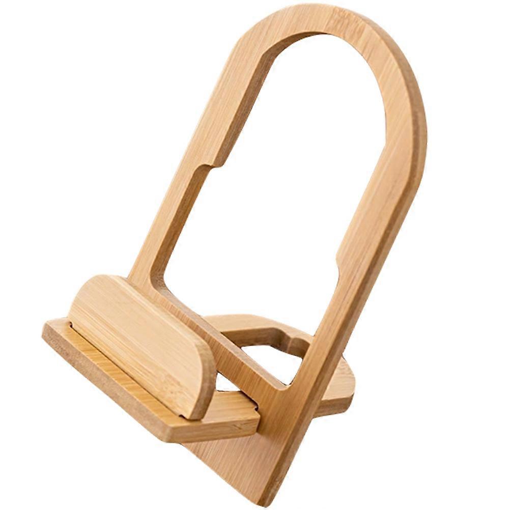 Rectangular Bamboo Display Stand For Room Decoration And Collectible Plates Beige Color 1Pack