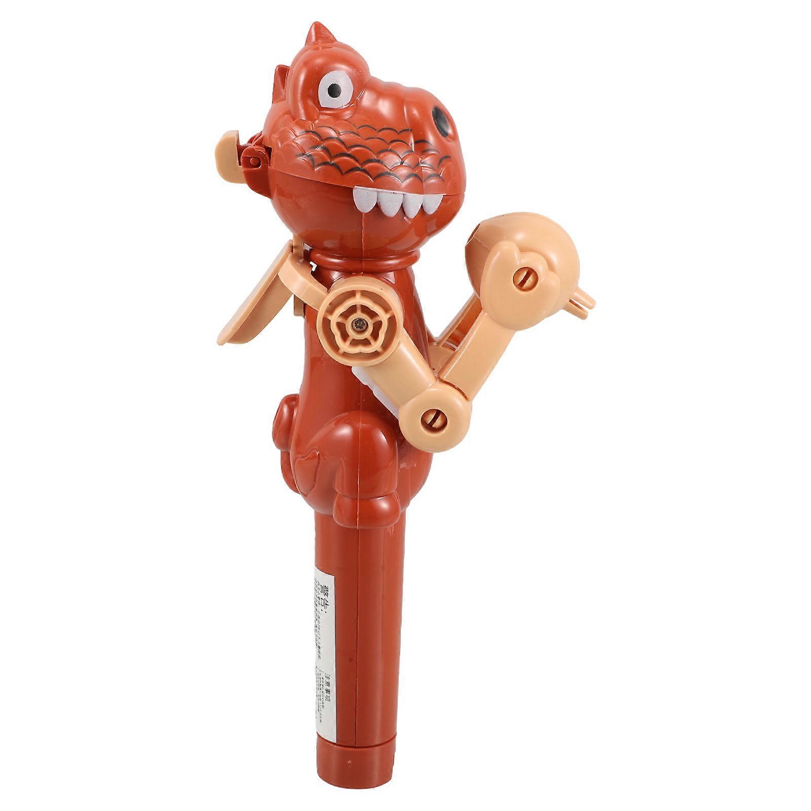 Dinosaur Shaped Lollipop Holder for Kids Toy Made of Plastic Brown Color Creative Robot Candy Storage Ideal for Parties