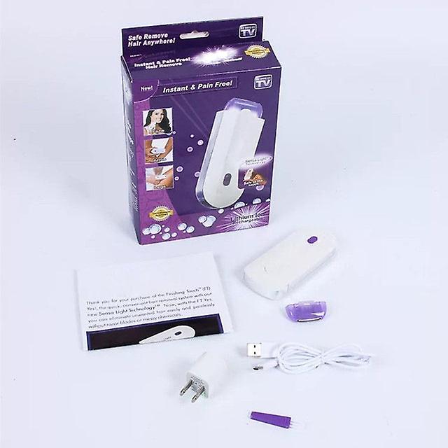 2 in 1電気脱毛器女性脱毛無痛タッチヘアリムーバーシェーバーインスタント&&痛みのない無料のセンサーライトUSB充電