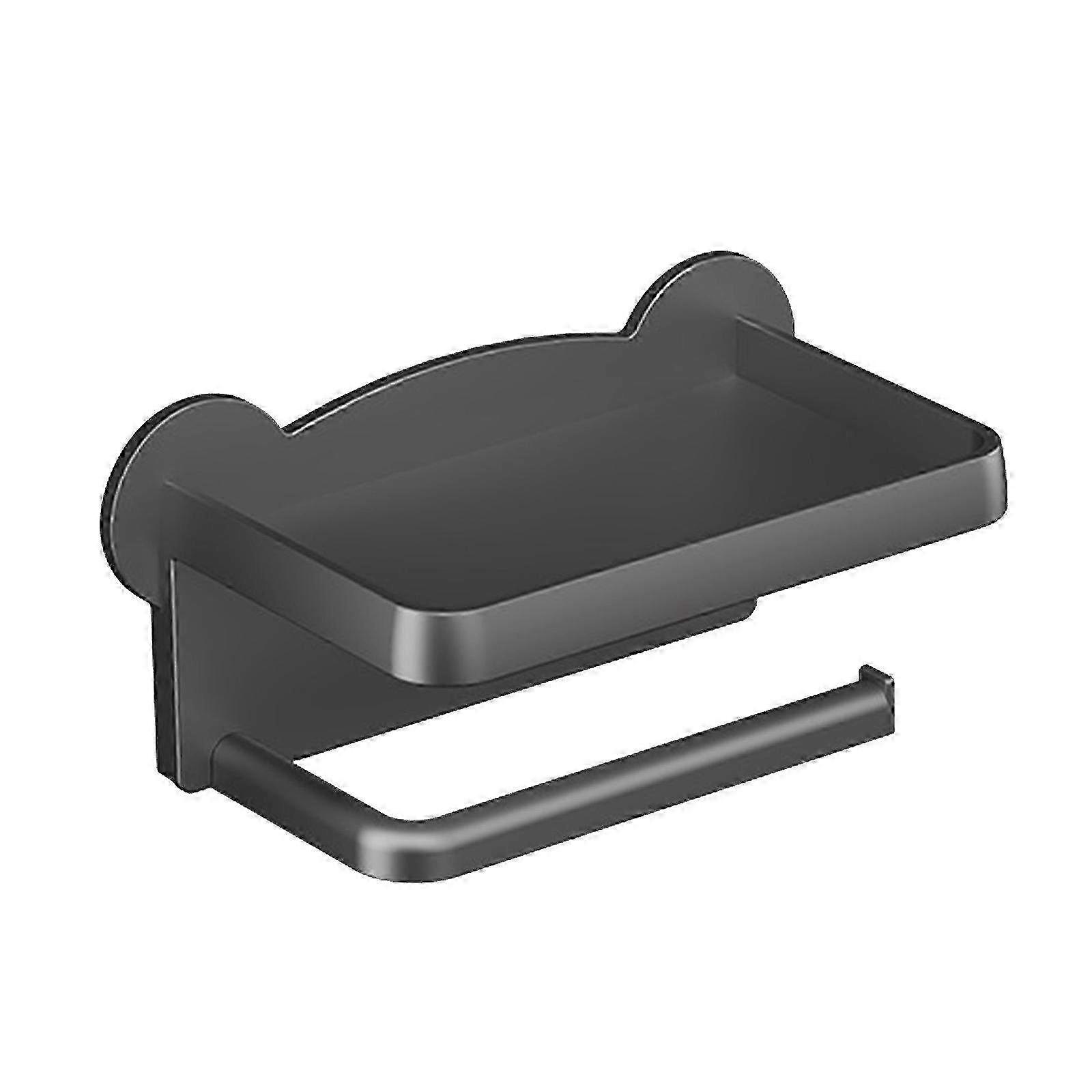 Freestanding Rustproof Toilet Paper Holder with Accessories - Stable Base for Bathroom Convenience & Organization