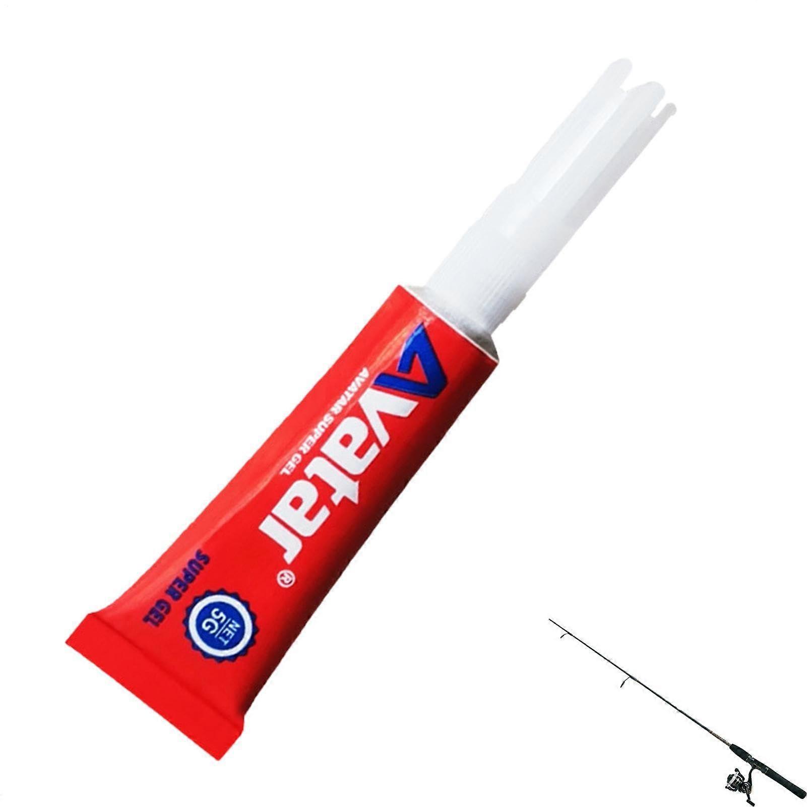 Fishing Rod Adhesive, Waterproof Super Glue for Fishing, Easy to Use and Quick Cure Glue Say goodbye to staples and tools and enjoy