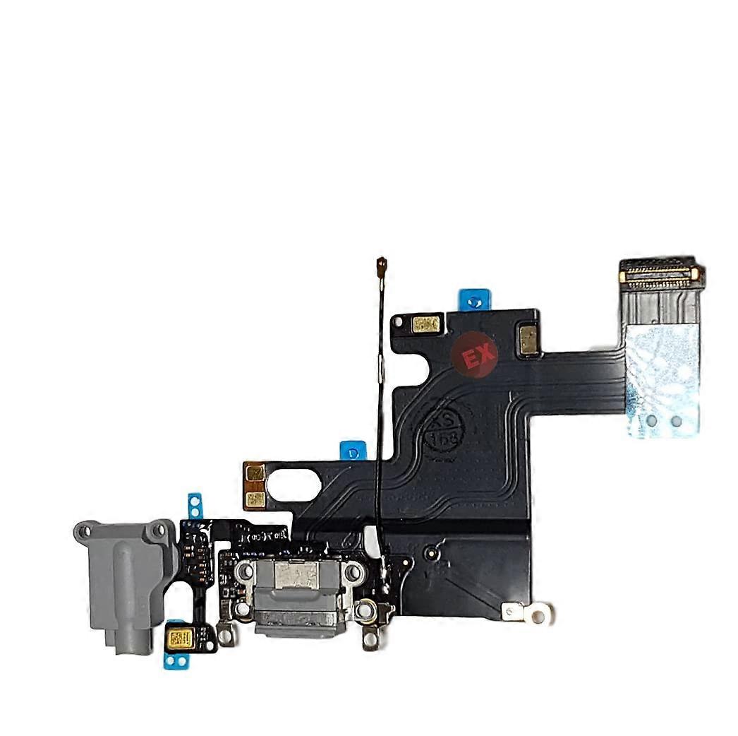 ® Charging Port Flex cable for iPhone 6 6G Dark grey – Dock Connector with Mic, Home button