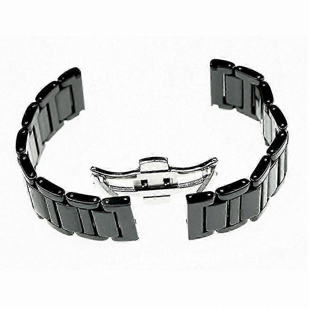 Ceramic Watch Band Strap with Deployment Clasp for Smartwatches
