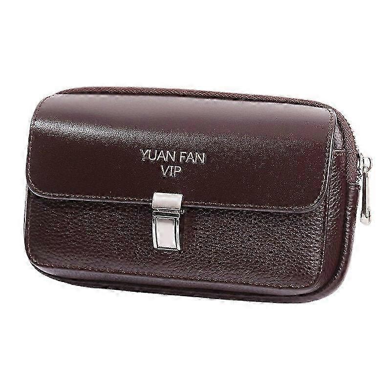 Men Retro Horizontal Soft Leather Multifunction Large Capacity 6/6....