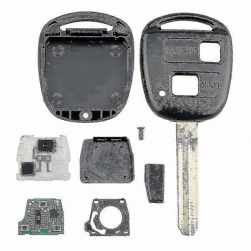 2-Button 4C Chip Car Key Fob for Corolla 2001-2007, 304MHz Remote Key Transmitter