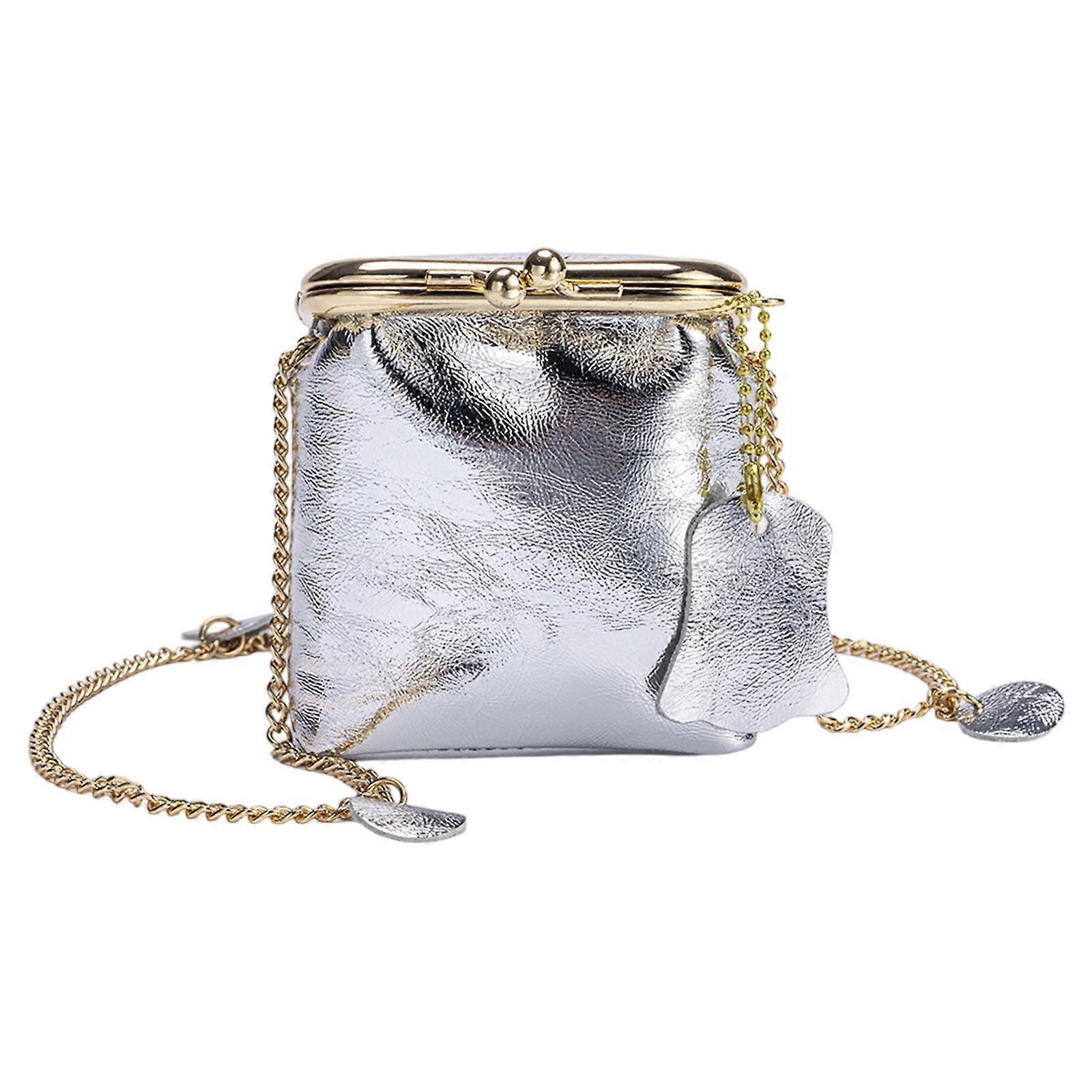 Classical Blue Crossbody Clutch Adjustable Strap Multi Functional Organizers Waterproof Compact Design  Silver