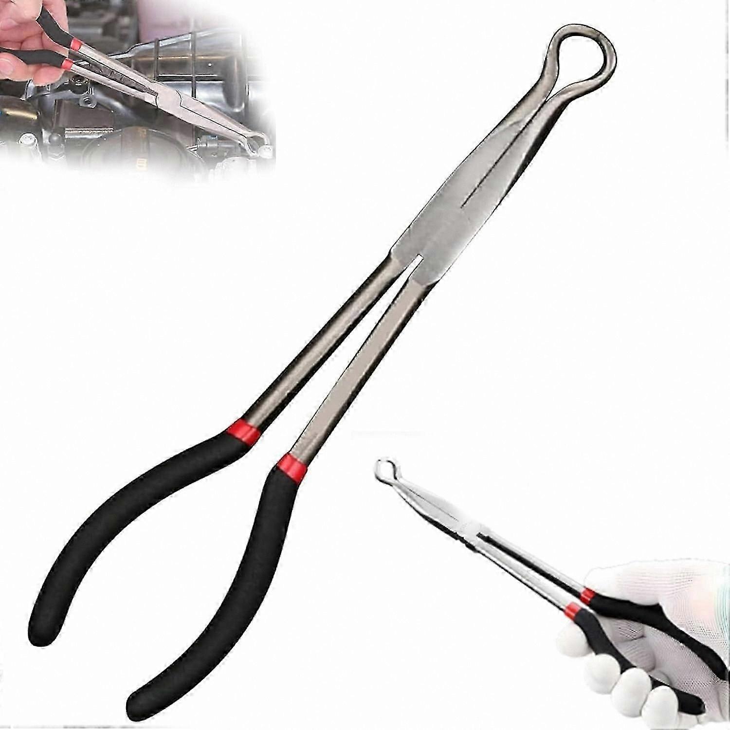 Radiator Hose Clamp Pliers for Automotive, Long Spark Plug Removal Tool, Fuel Line and Electrical Disconnect Pliers Set