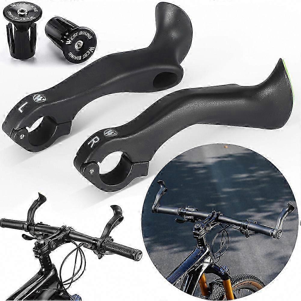 Ergonomic MTB Bicycle Bar Ends for 222mm Mountain Bike Handlebar Auxiliary Grips
