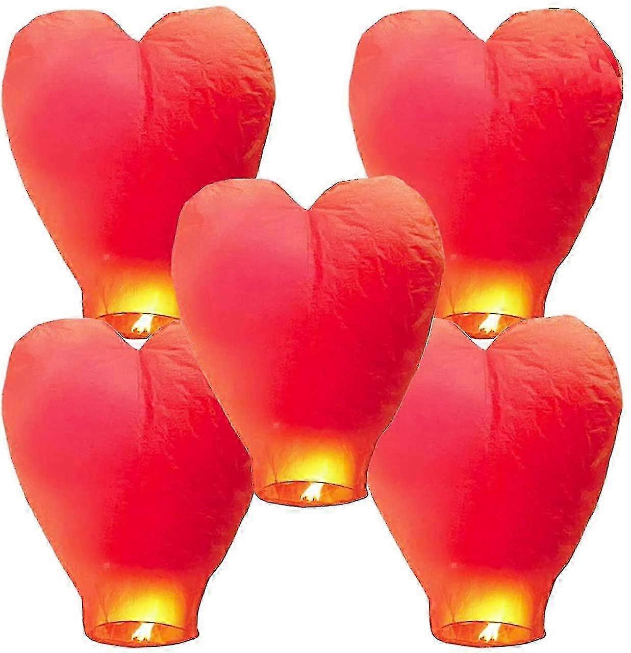 Heart Shaped Kongming Lanterns