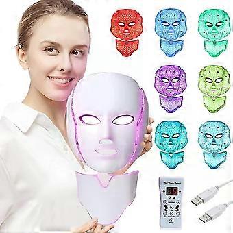 LED facial light therapy mask, improve skin elasticity and firmness, fight wrinkles and balance skin tone
