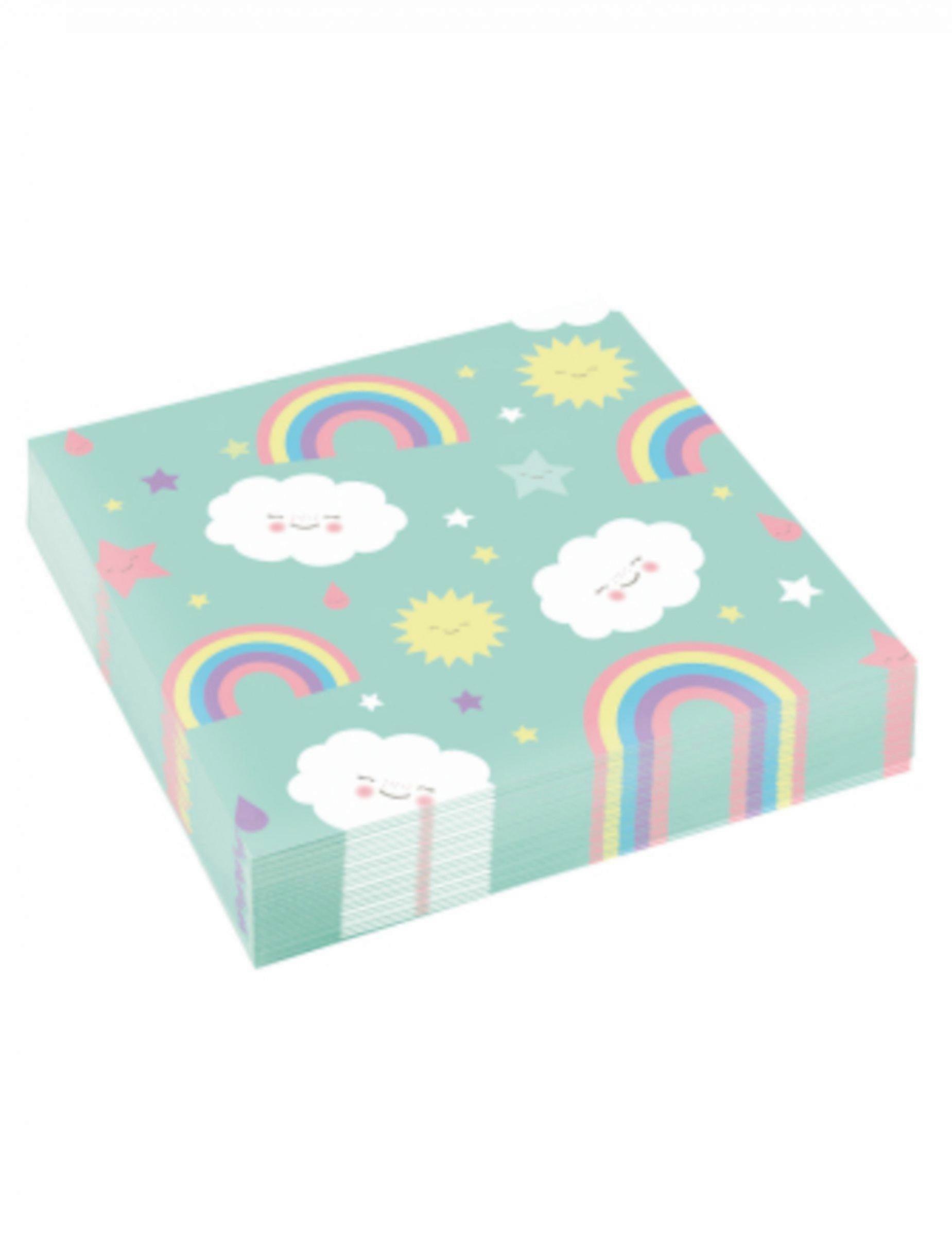 20 Paper towels Small Cloud mints 33 x 33 cm