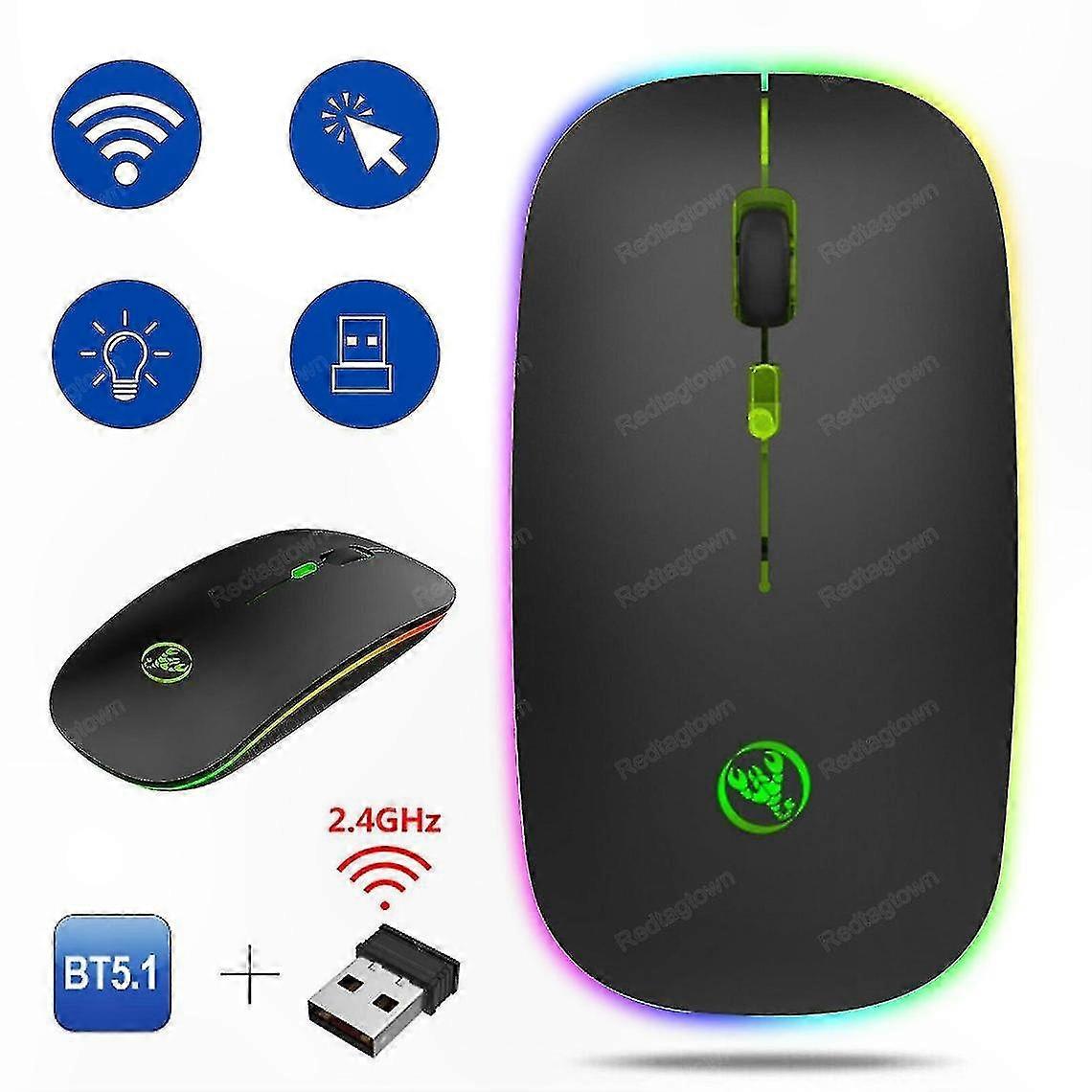 Ergonomic Rechargeable Mouse for Laptop and Desktop Computers, Wireless Design for Comfortable Use