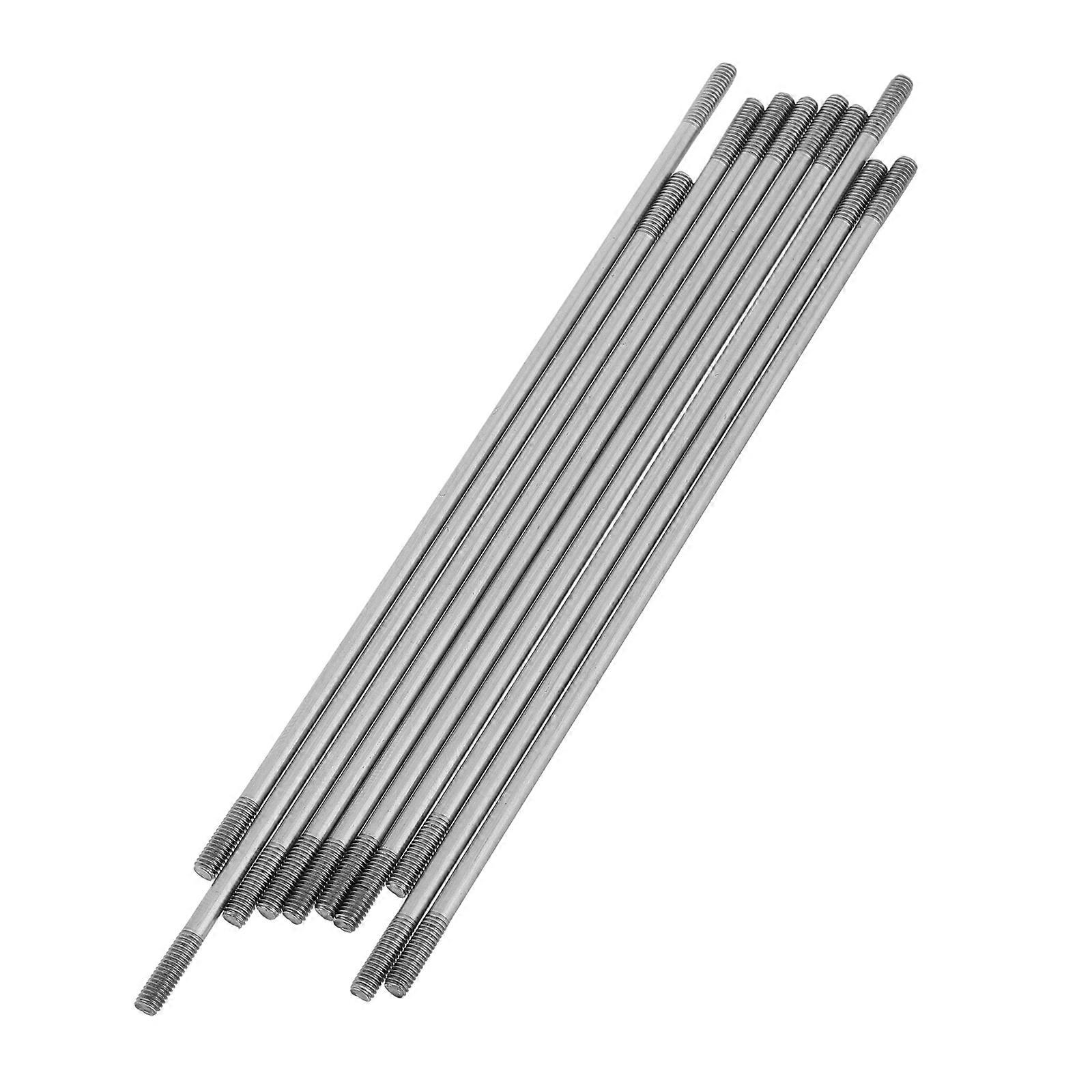 Two-End Thread Rod Miniature Push Control Rod for Rc Models Smooth Pulling 10Pcs