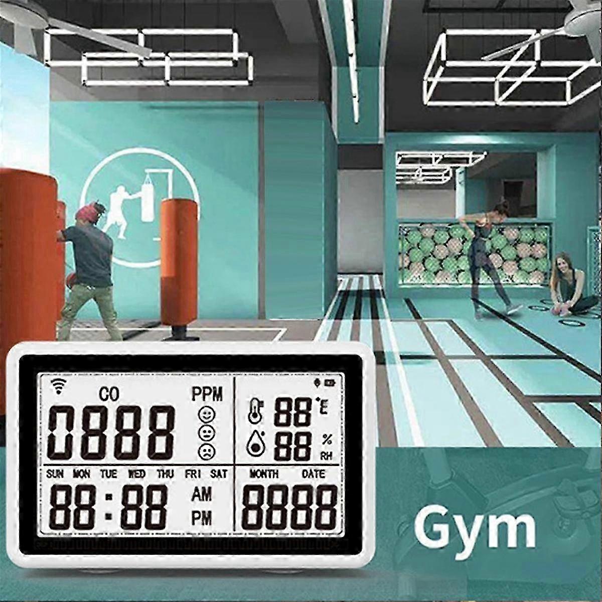 4-in-1 Tuya WiFi CO Meter with Temperature & Humidity Monitoring for Household Air Quality Carbon Monox Detection