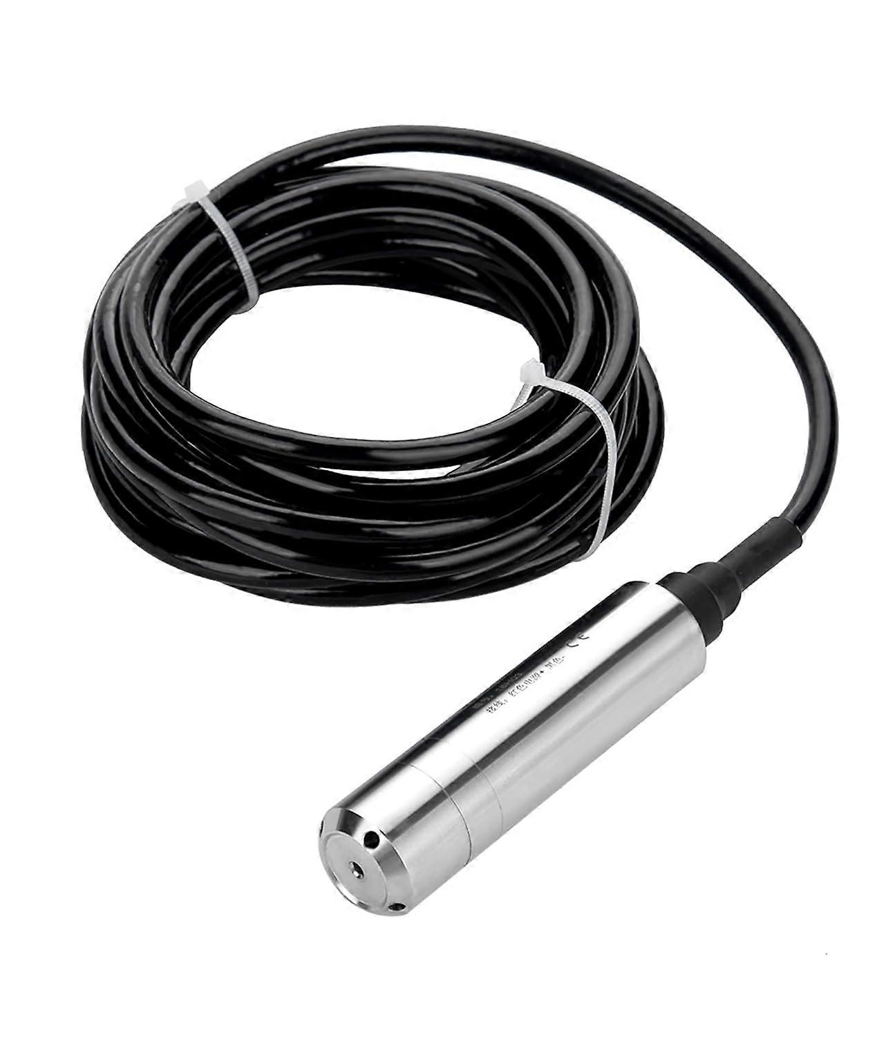 Submersible Level Sensor 4-20mA, Throw-In Type Liquid Level Sensor,24V DC Input Liquid Level Transmitter,0-5M Measuring Range 6m