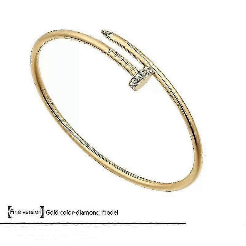 18K vergoldetes, modisches Nagelkopfarmband mit glattem Oberflchendesign