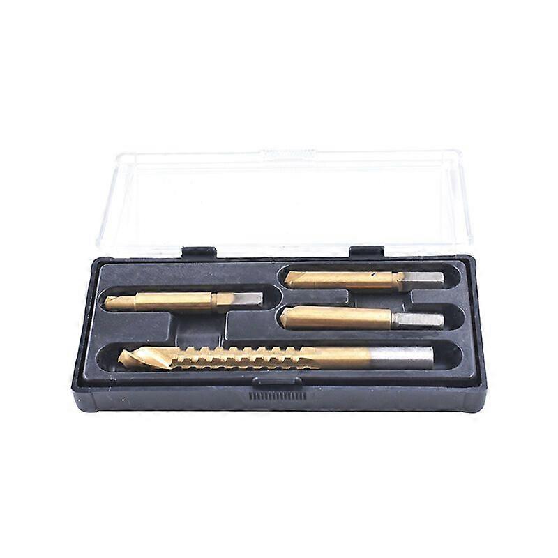 Titanium Coated 4pcs Damaged Screw Extractor Broken Bolt Extractor Screw