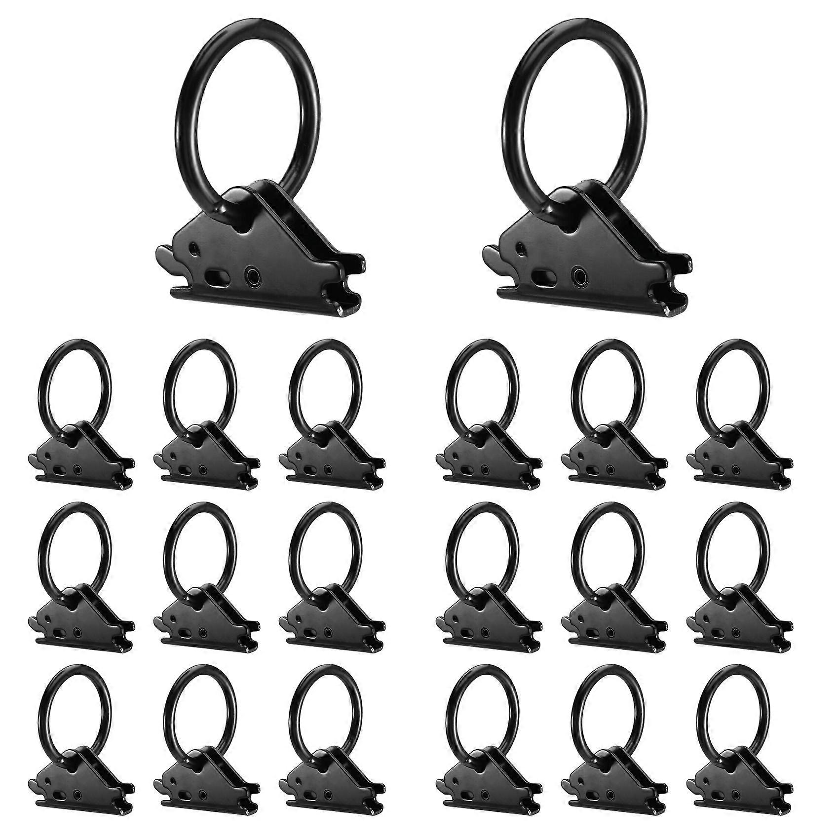20pcs E Track O-Rings Tie Down Anchors E Track Accessories for Trailers Trucks for Fixing Flatbed Trailer Goods